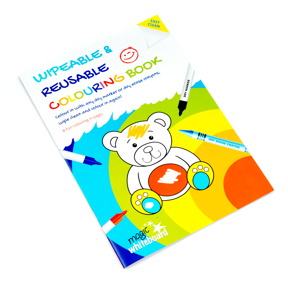 kids wipeable colouring book, reusable colouring book