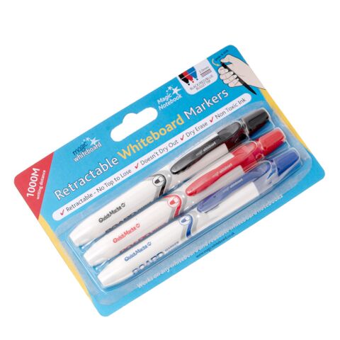 magic clicky pen, retractable pen, retractable marker, magic whiteboard