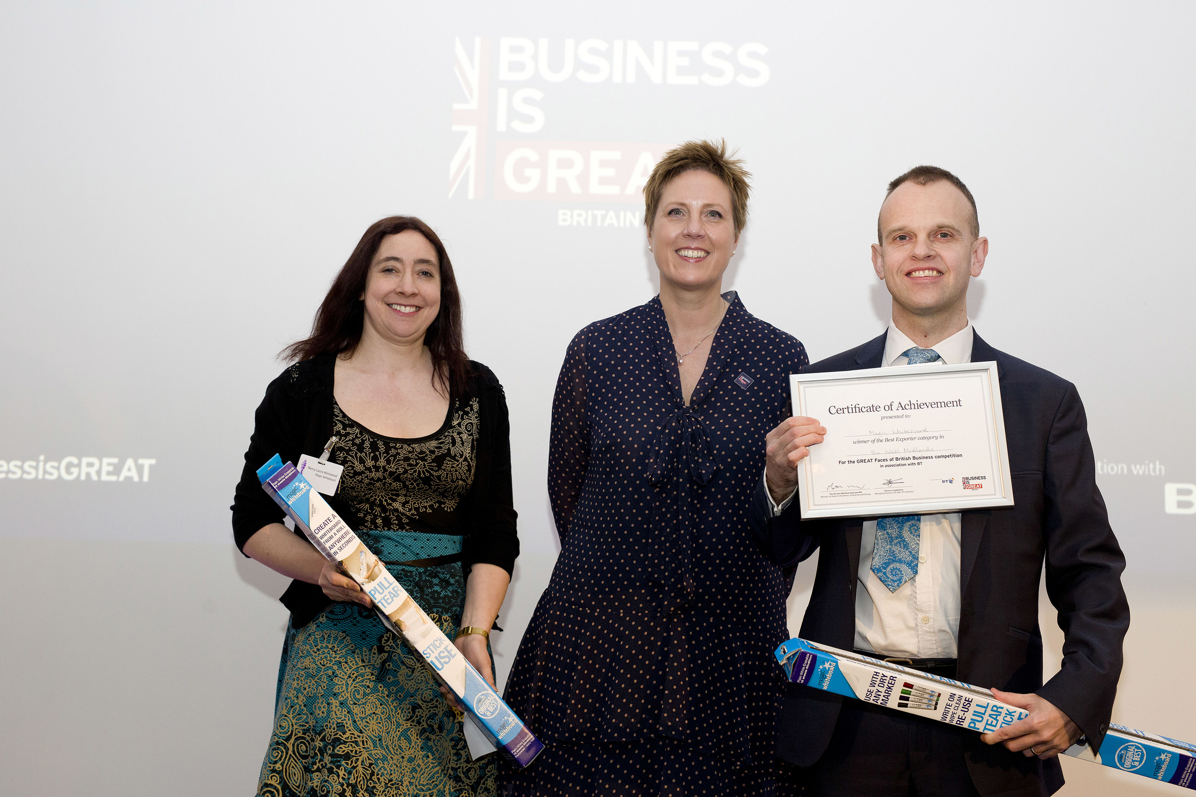 Magic Whiteboard Exporter of Year BT Tower