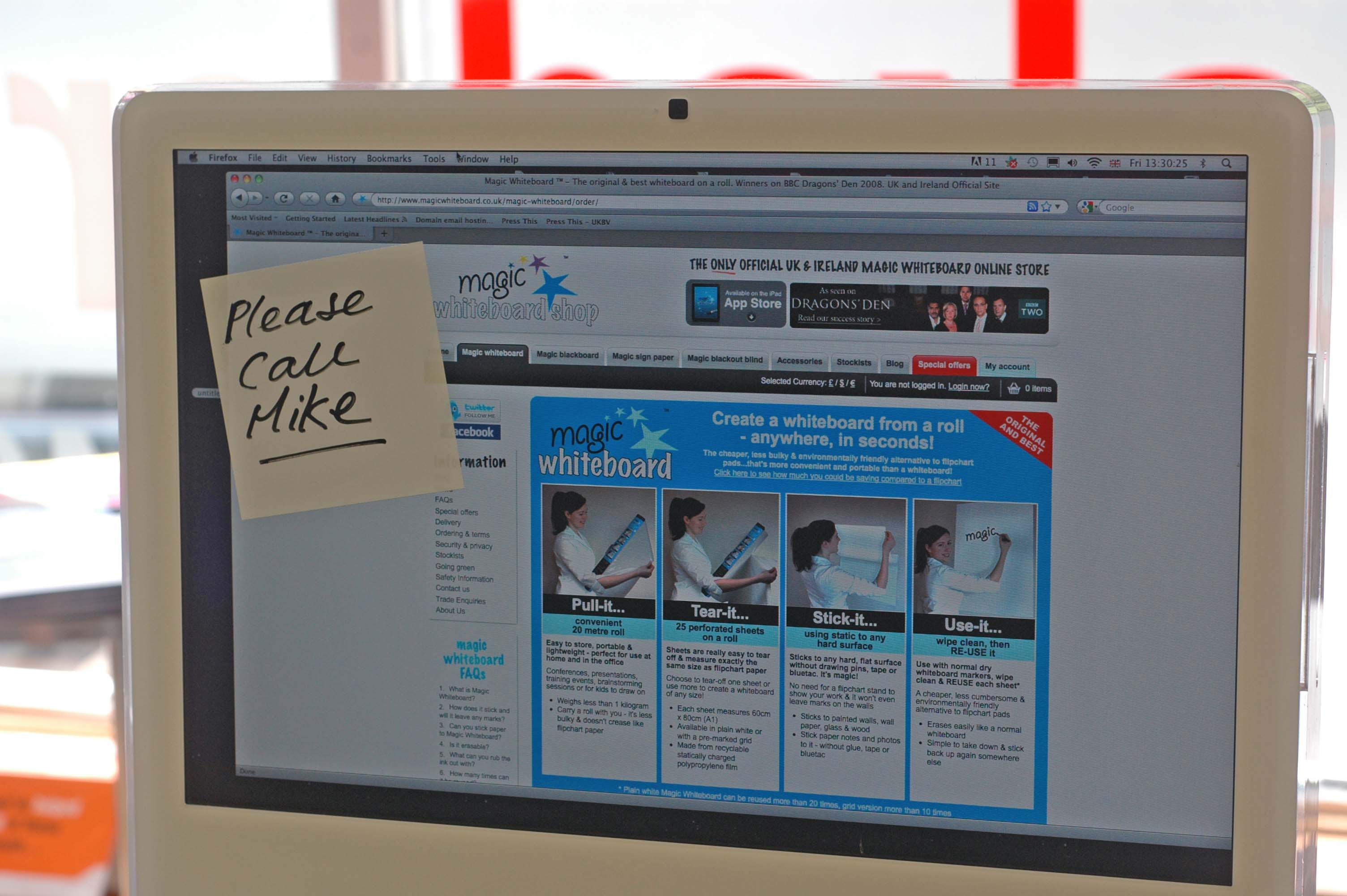 Magnetic Magic Sticky Notes - the original static sticky note